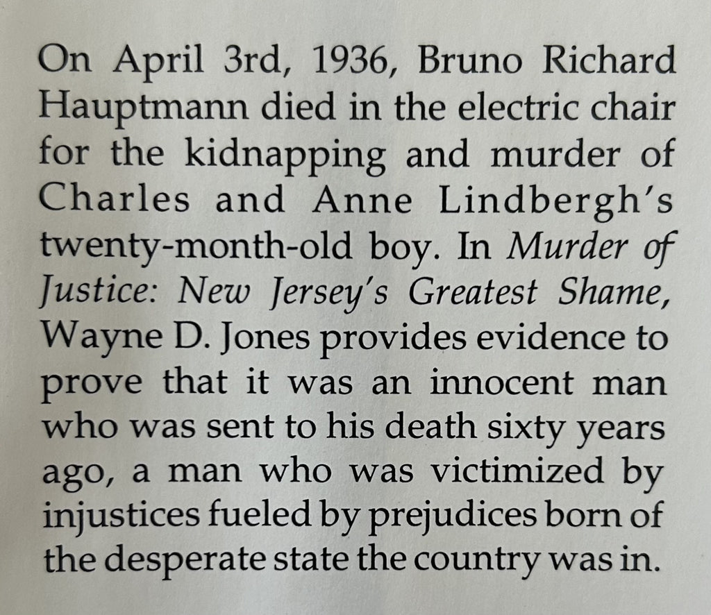 MURDER JUSTICE (on Truth of Lindbergh Kidnapping)