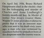 MURDER JUSTICE (on Truth of Lindbergh Kidnapping)