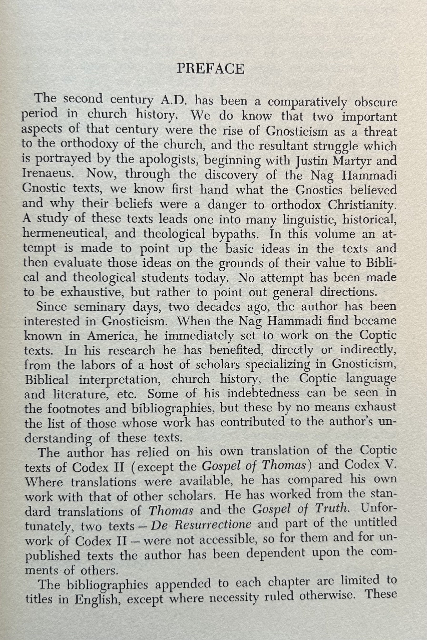 THE NAG HAMMADI GNOSTIC TEXTS AND THE BIBLE