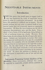 NEGOTIABLE INSTRUMENTS