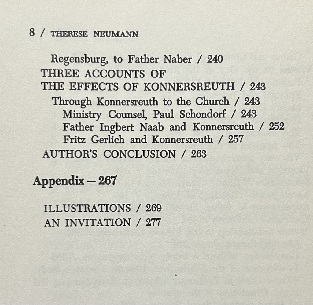 THERESE NUEMANN A Portrait Based On Authentic Accounts, Journals and Documents