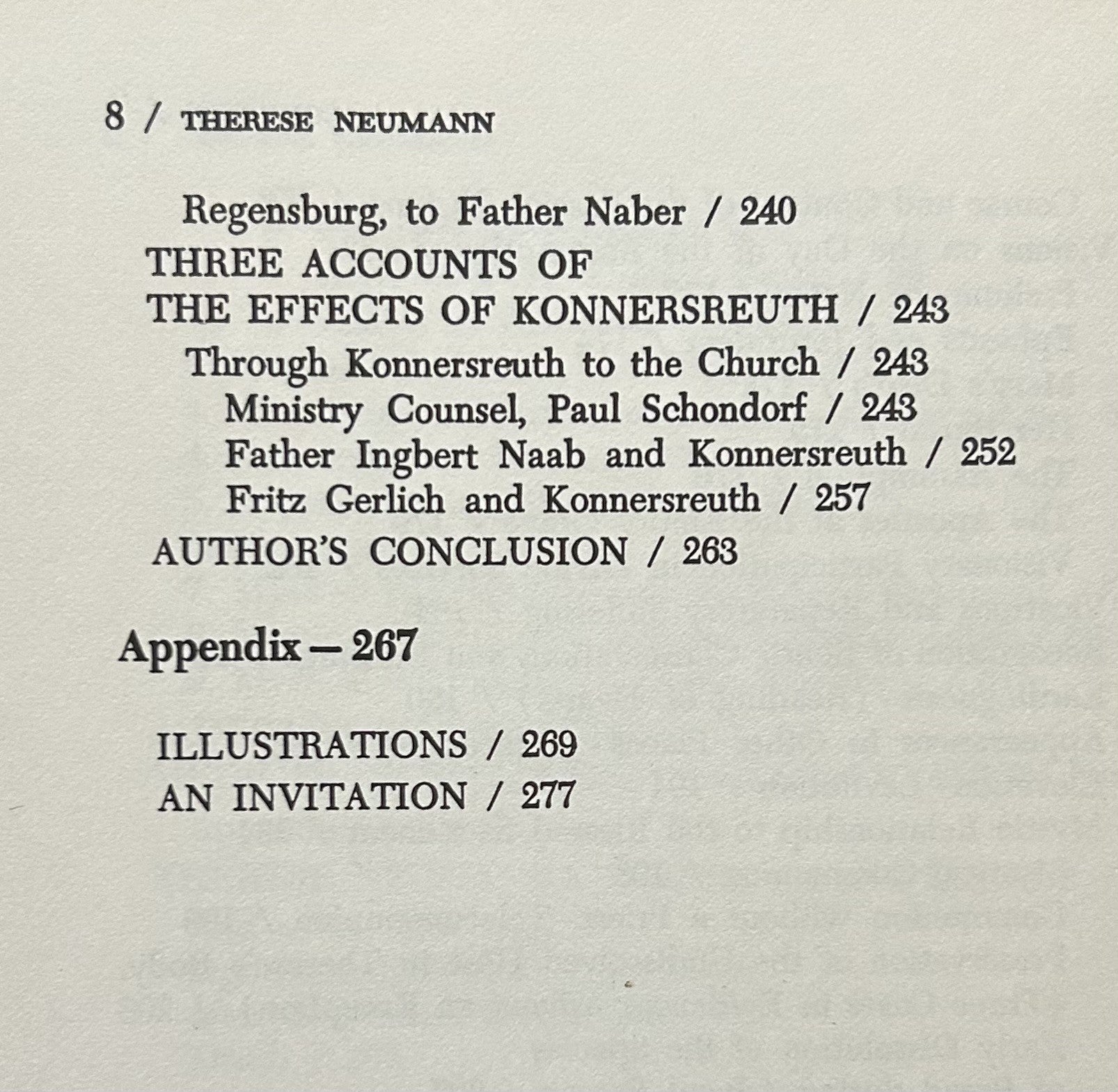 THERESE NUEMANN A Portrait Based On Authentic Accounts, Journals and Documents