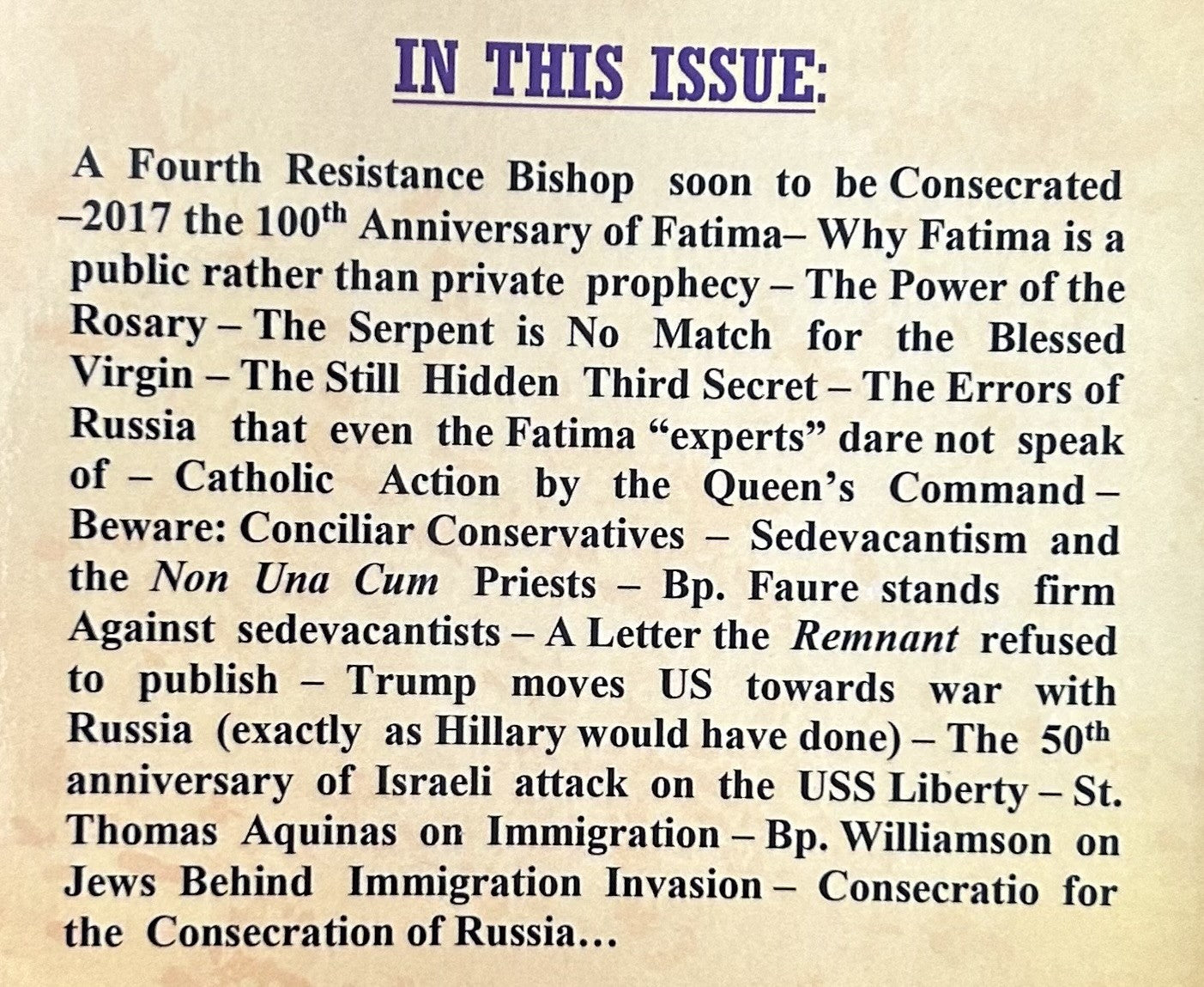 O.C.R. The Fatima Centennial 1917-2017...and more - see contents