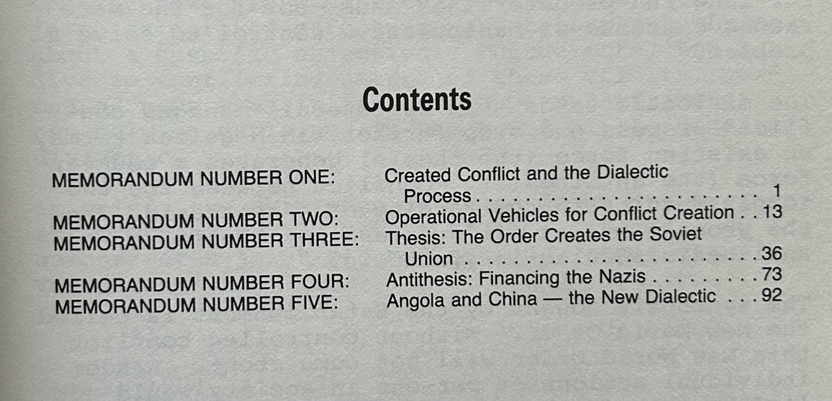 HOW THE ORDER CREATES WAR AND REVOLUTION