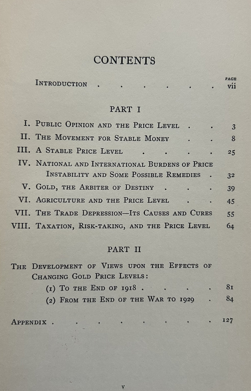 PAPERS ON GOLD AND THE PRICE LEVEL (Signed)