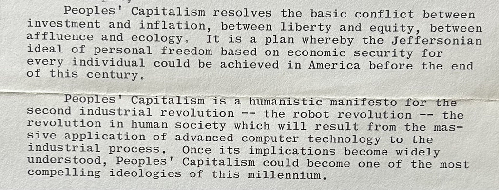 PEOPLES' CAPITALISM The Economics of the Robot Revolution