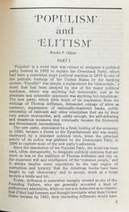 'POPULISM' AND 'ELITISM'
