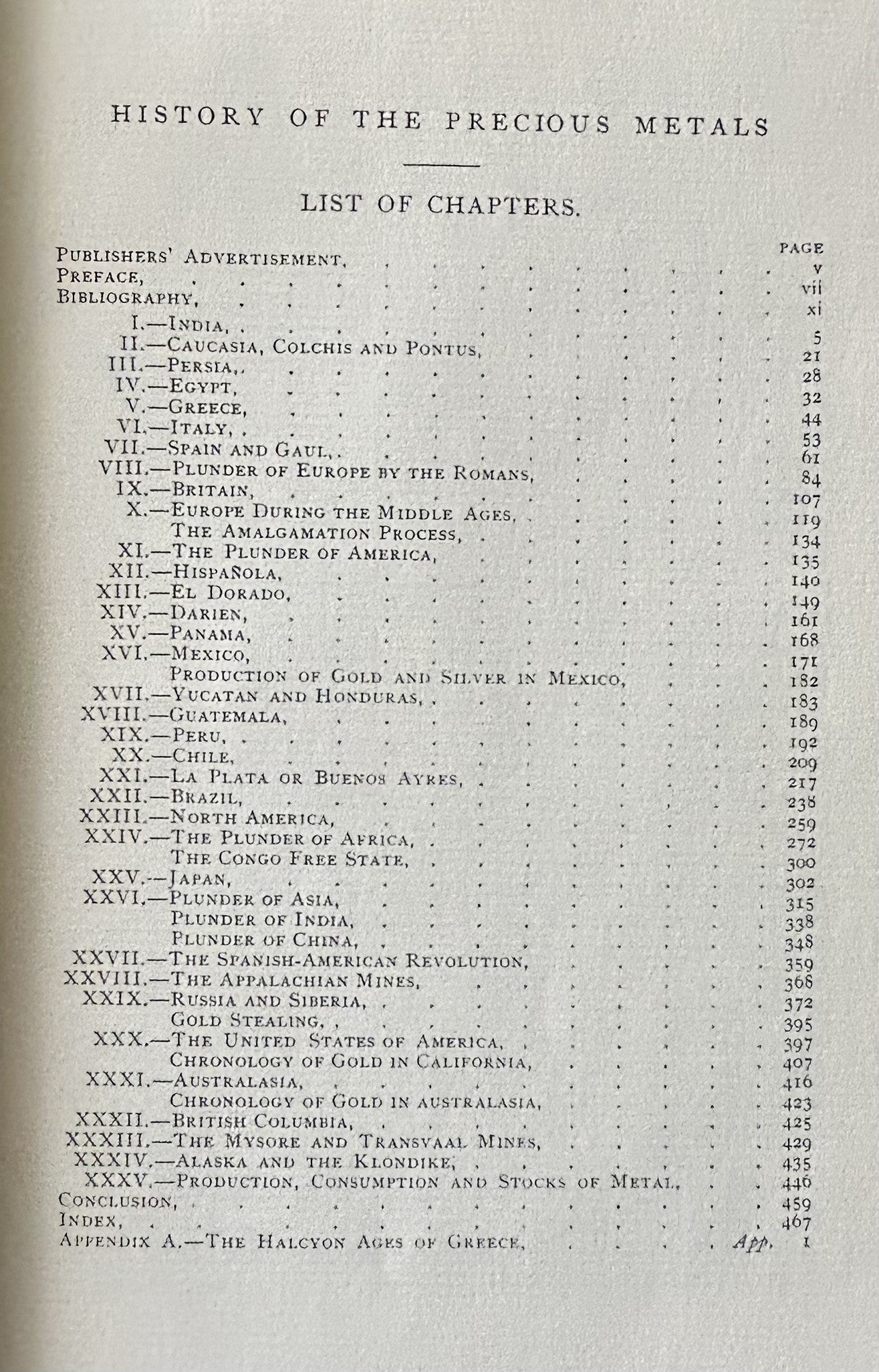 A HISTORY OF THE PRECIOUS METALS