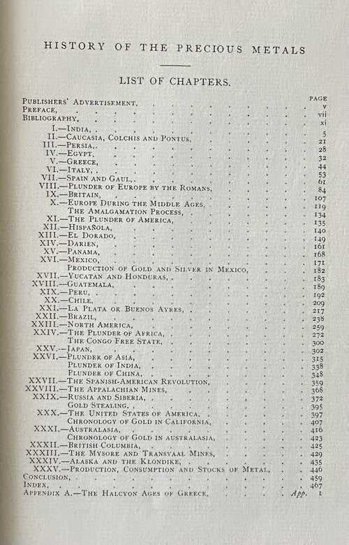 A HISTORY OF THE PRECIOUS METALS