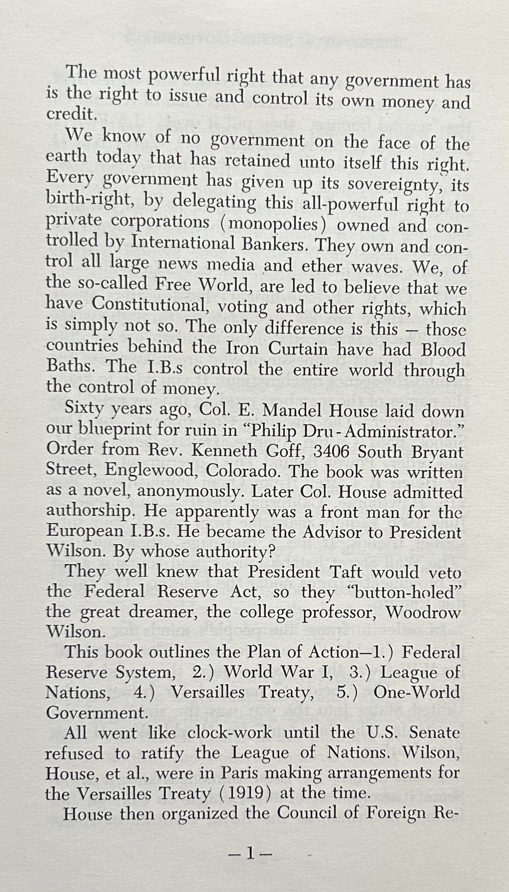 PROOF OF A SECRET GOVERNMENT