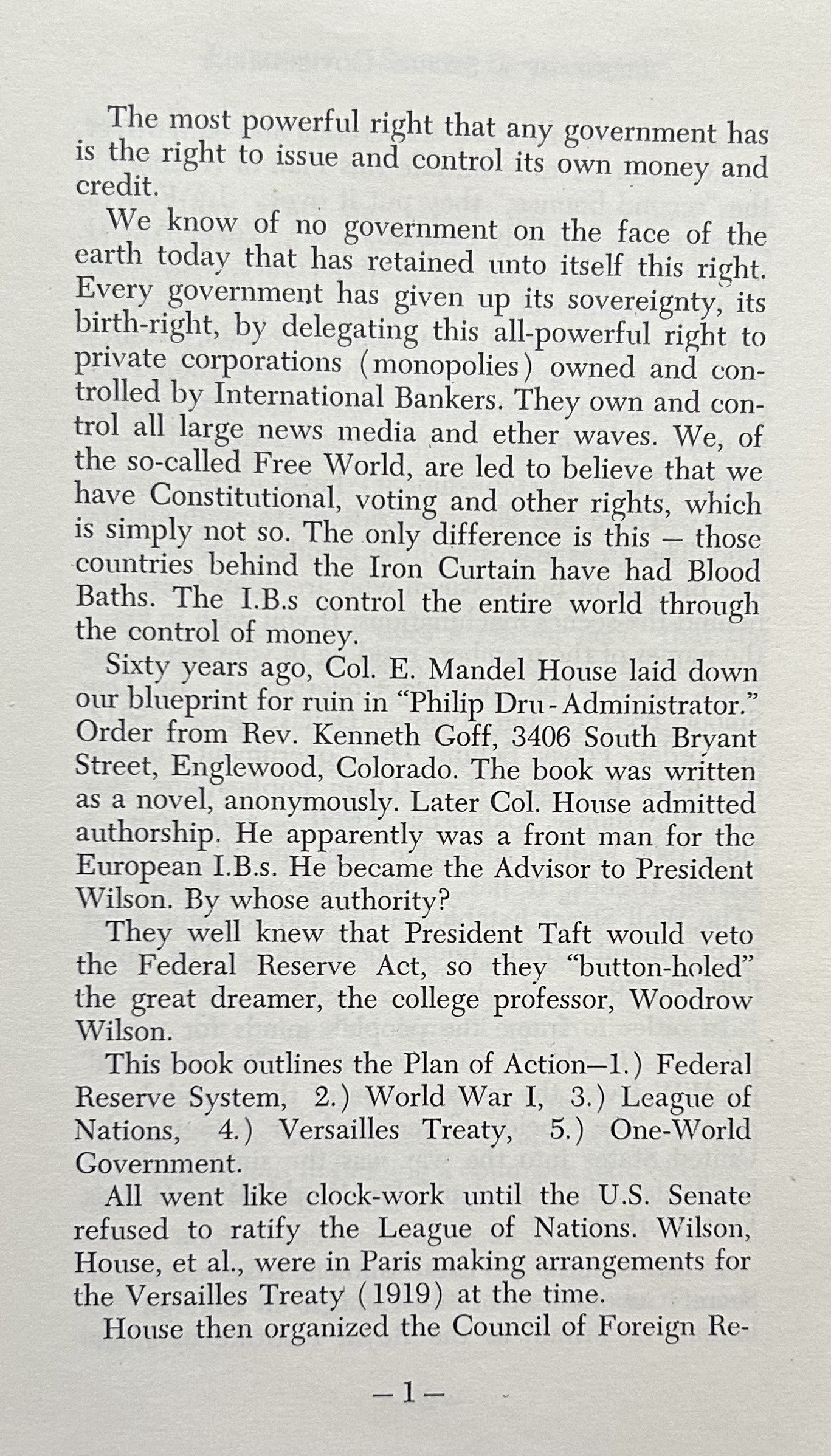 PROOF OF A SECRET GOVERNMENT
