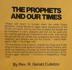 THE PROPHETS AND OUR TIMES