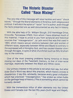 RACE MIXING A Social and Spiritual Disaster