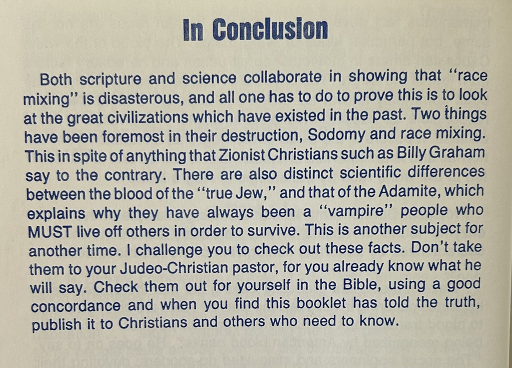 RACE MIXING A Social and Spiritual Disaster