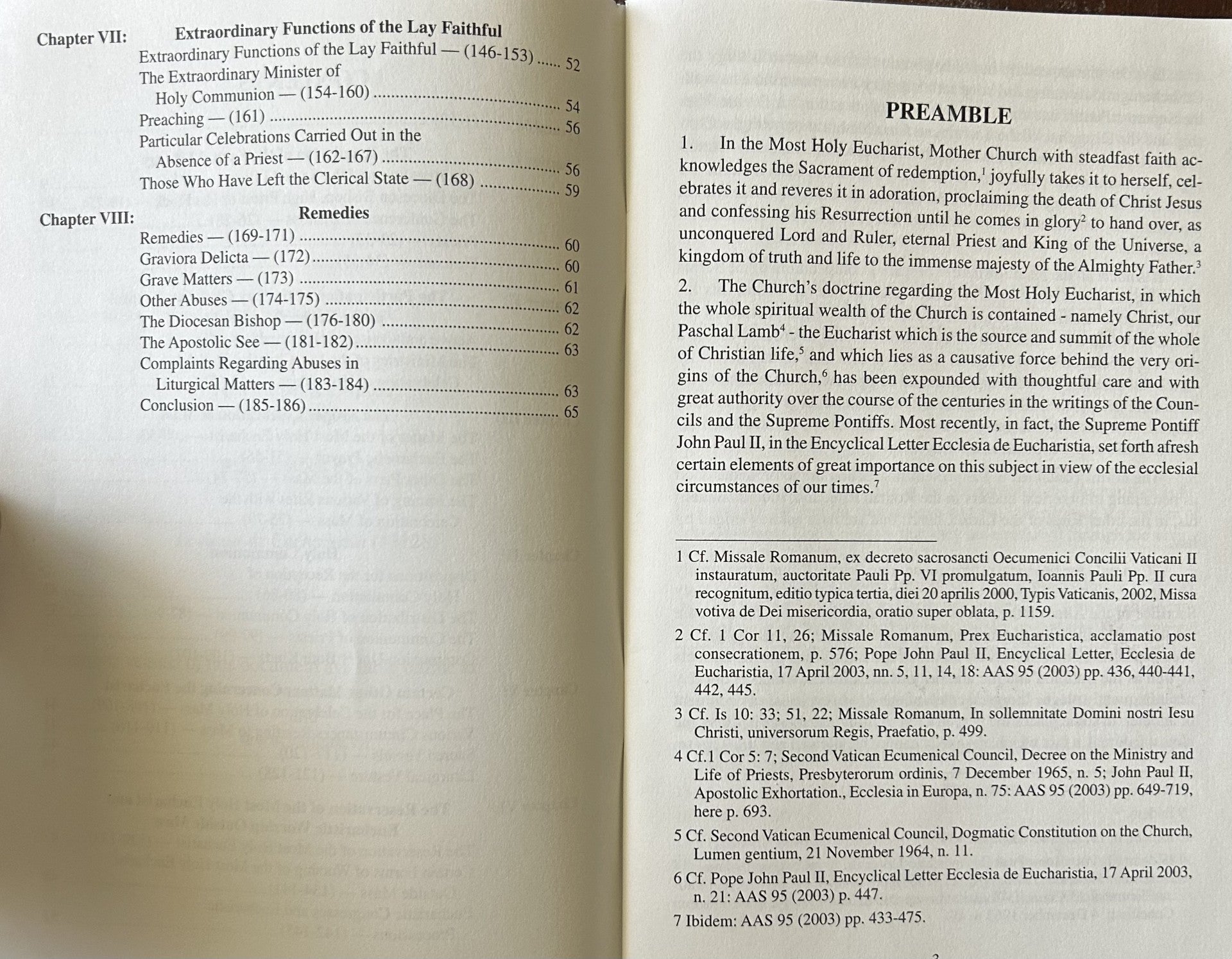 REDEMPTIONIS SACRAMENTUM Instructions...Most Holy Eucharist...