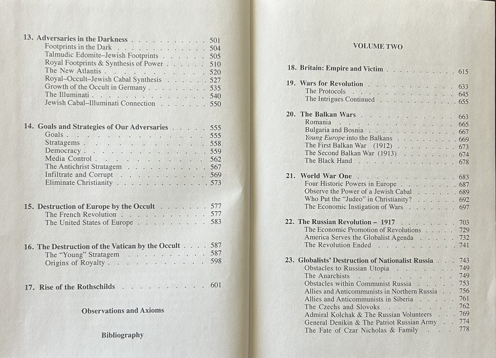 RELEVANT WORLD HISTORY to the Fall of America - Two Volume Set