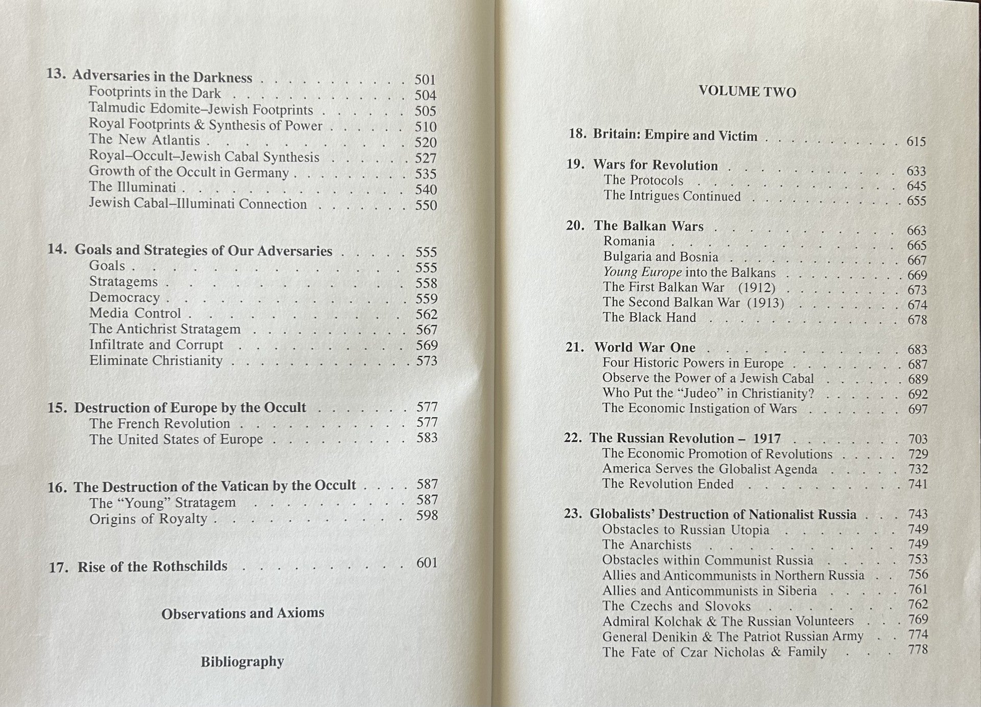RELEVANT WORLD HISTORY to the Fall of America - Two Volume Set