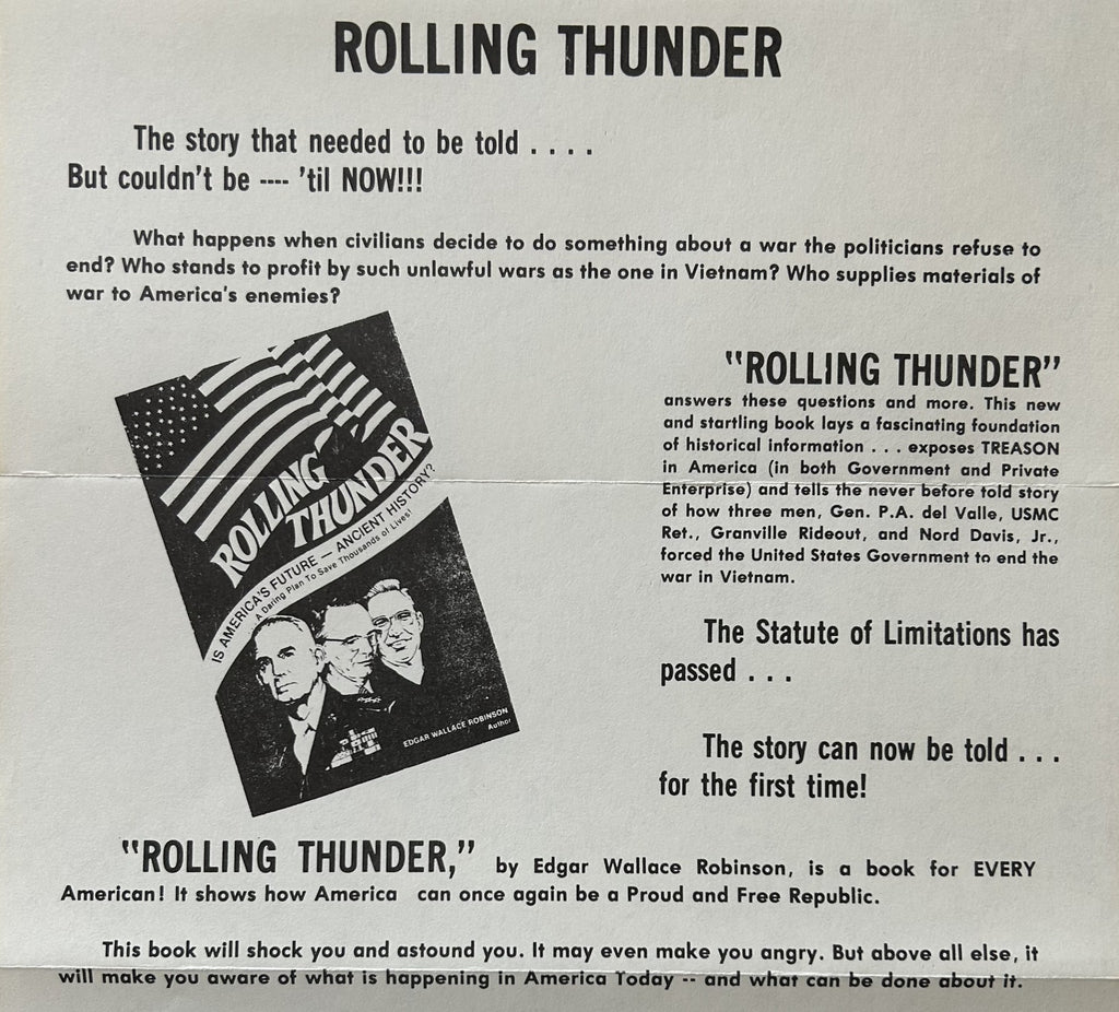 ROLLING THUNDER Is America's Future - Ancient History?