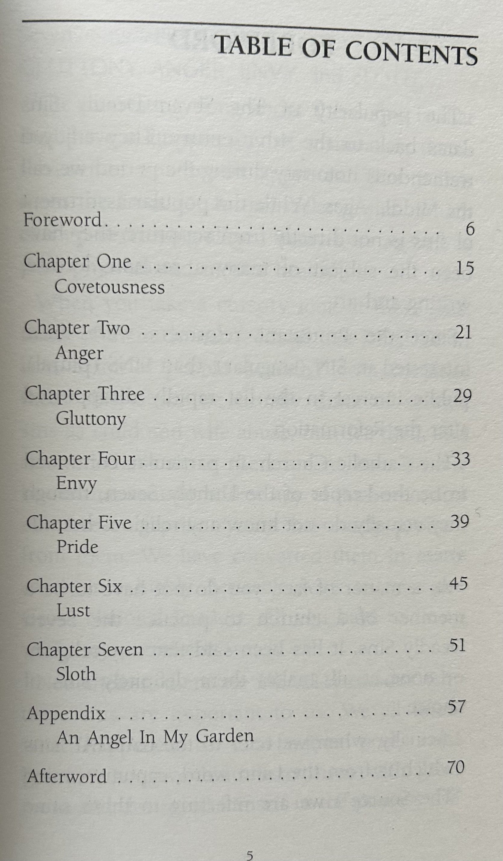 THE SEVEN DEADLY SINS And Why We Love Them, includes essay "An Angel in My Garden"