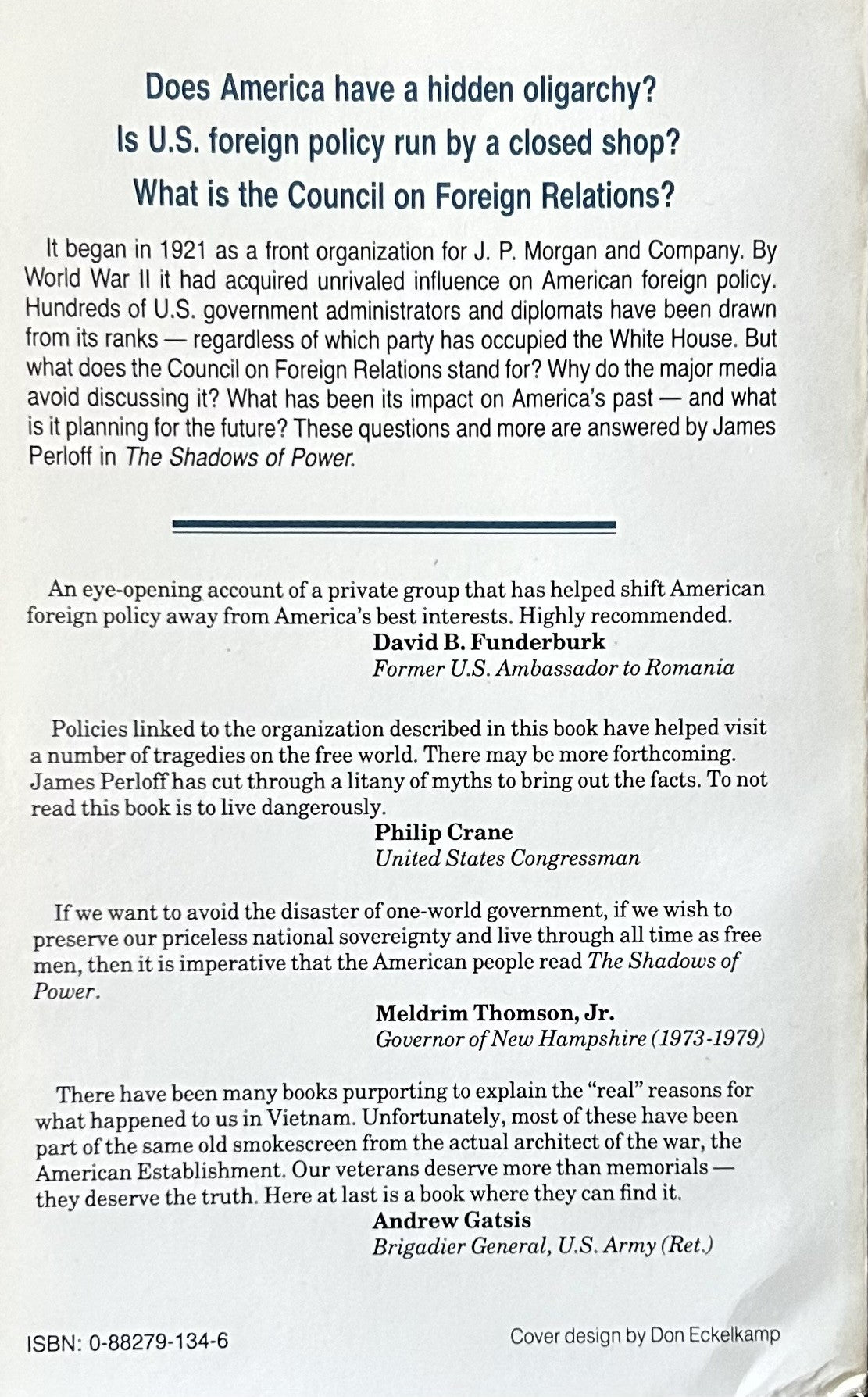 THE SHADOWS OF POWER The Council on Fofreign Relations & The American Decline