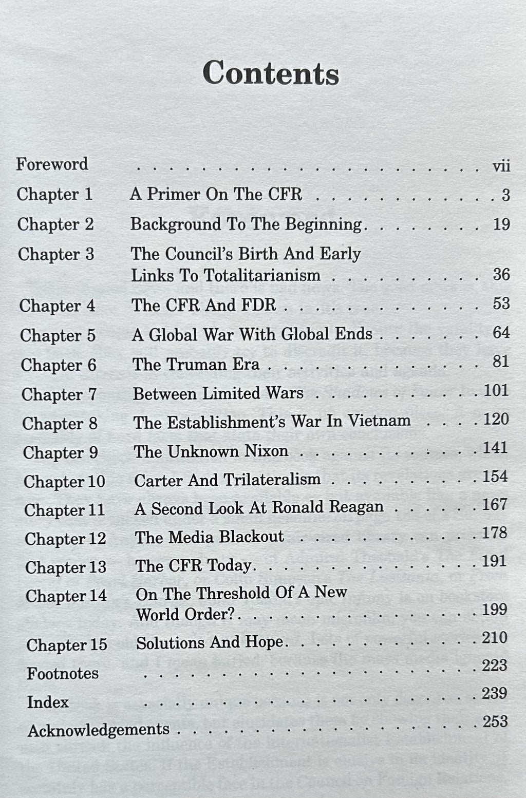 THE SHADOWS OF POWER The Council on Fofreign Relations & The American Decline