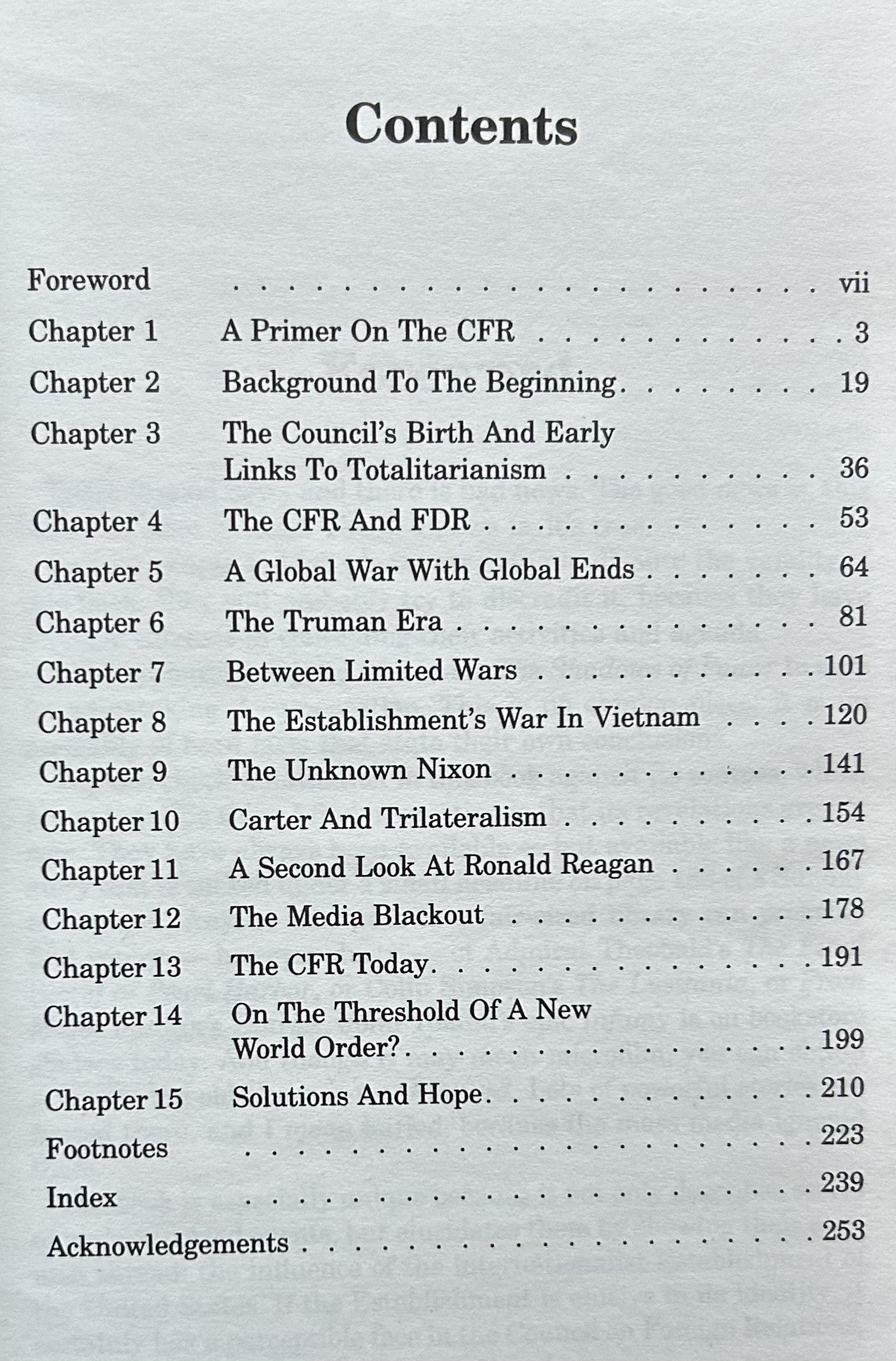 THE SHADOWS OF POWER The Council on Fofreign Relations & The American Decline