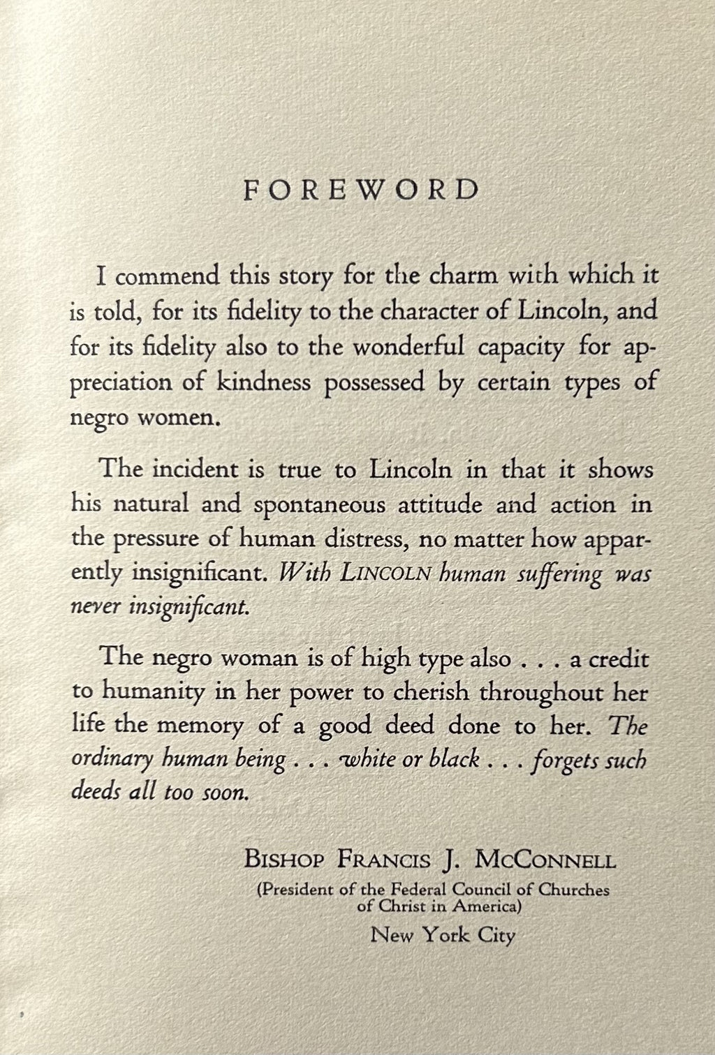 SHE KNEW LINCOLN