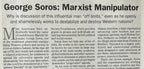 GEORGE SOROS Marxist Manipulator