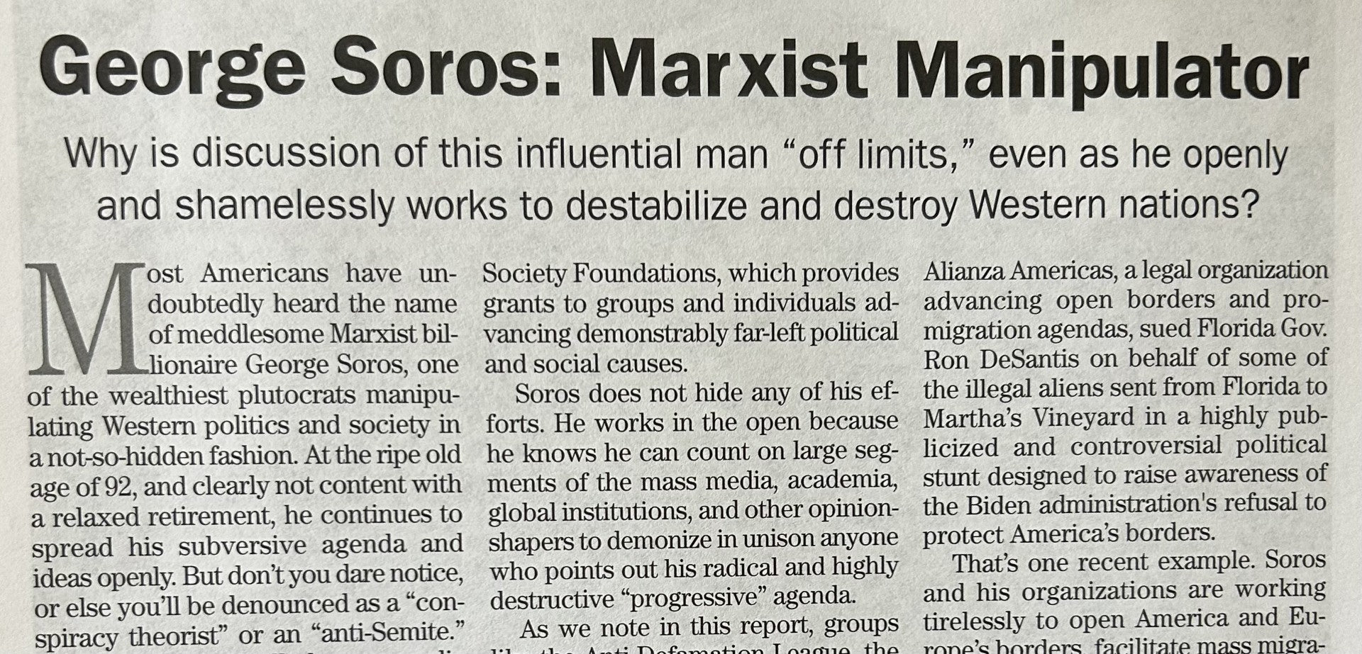 GEORGE SOROS Marxist Manipulator