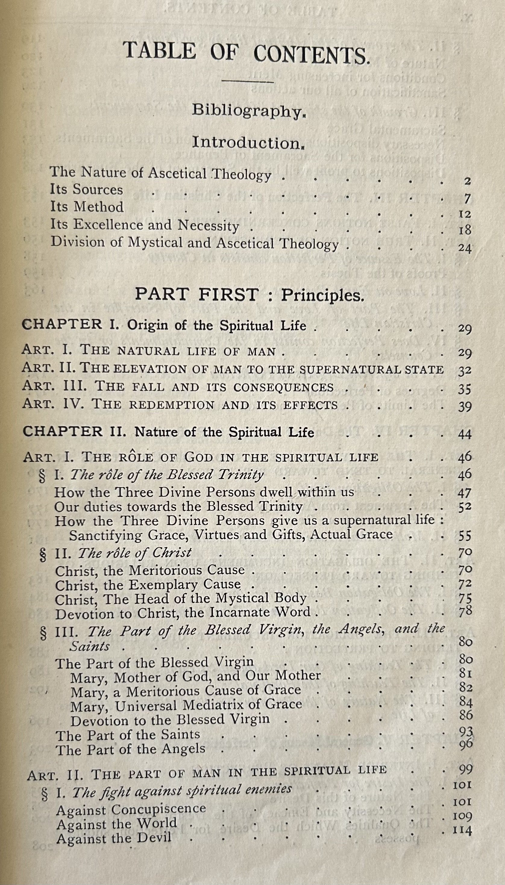 THE SPIRITUAL LIFE A Treatise on Ascetical and Mystical Theology