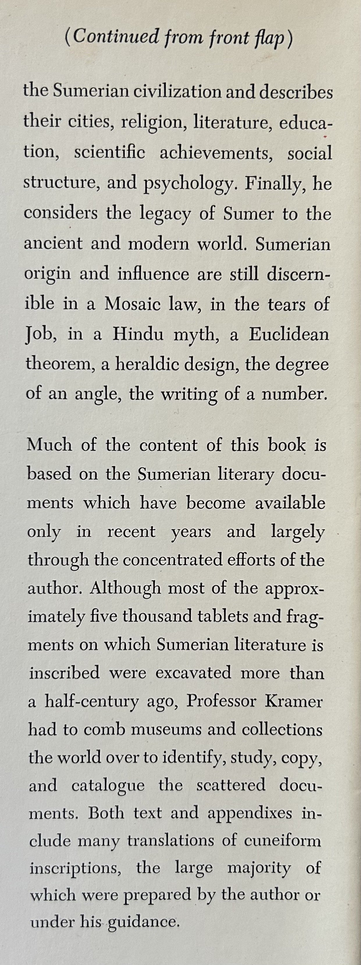 THE SUMERIANS Their History, Culture and Character