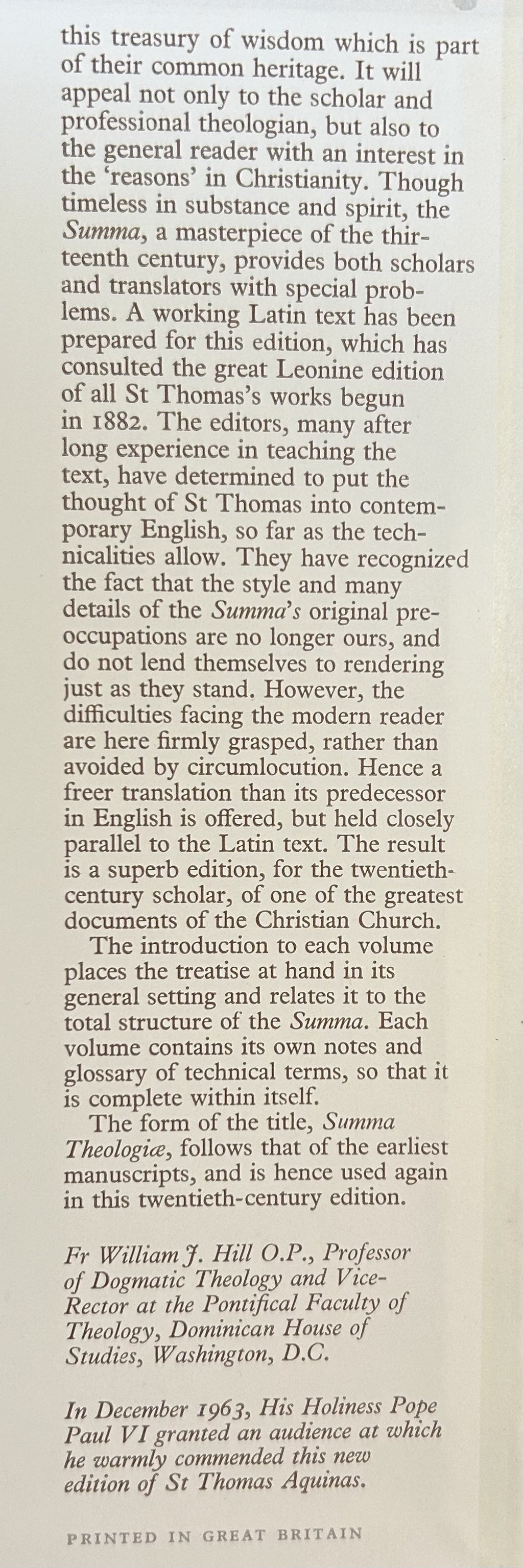 ST THOMAS AQUINAS SUMMA THEOLOGIAE Vo, 33, Hope