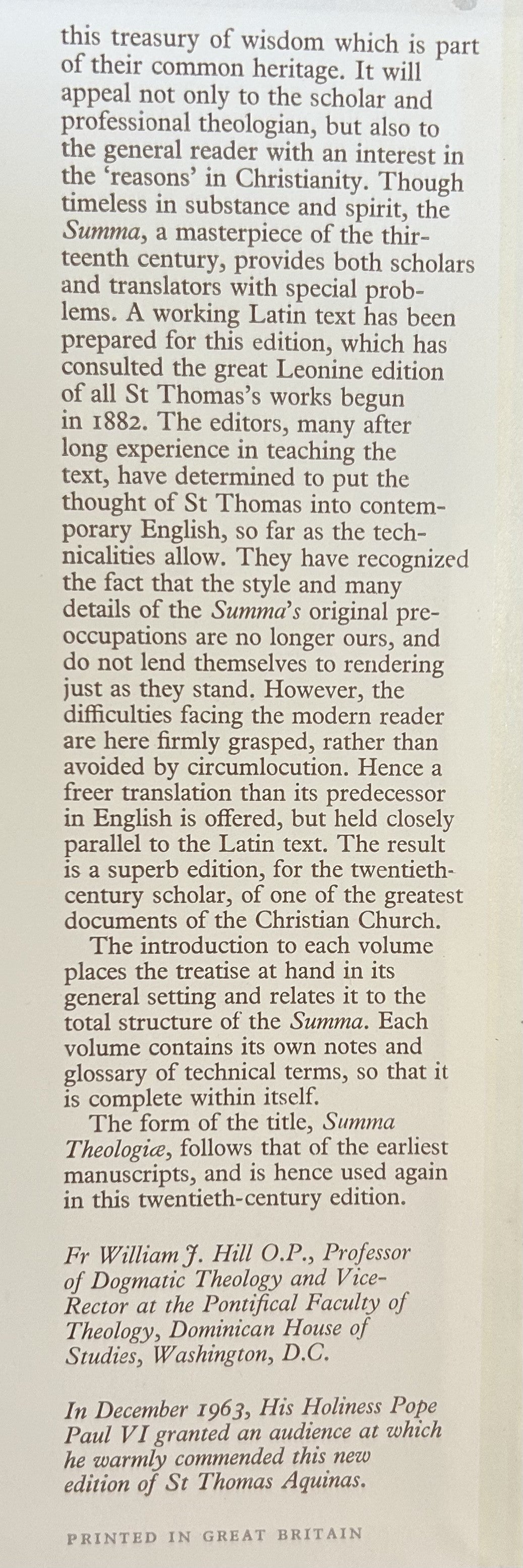 ST THOMAS AQUINAS SUMMA THEOLOGIAE Vo, 33, Hope