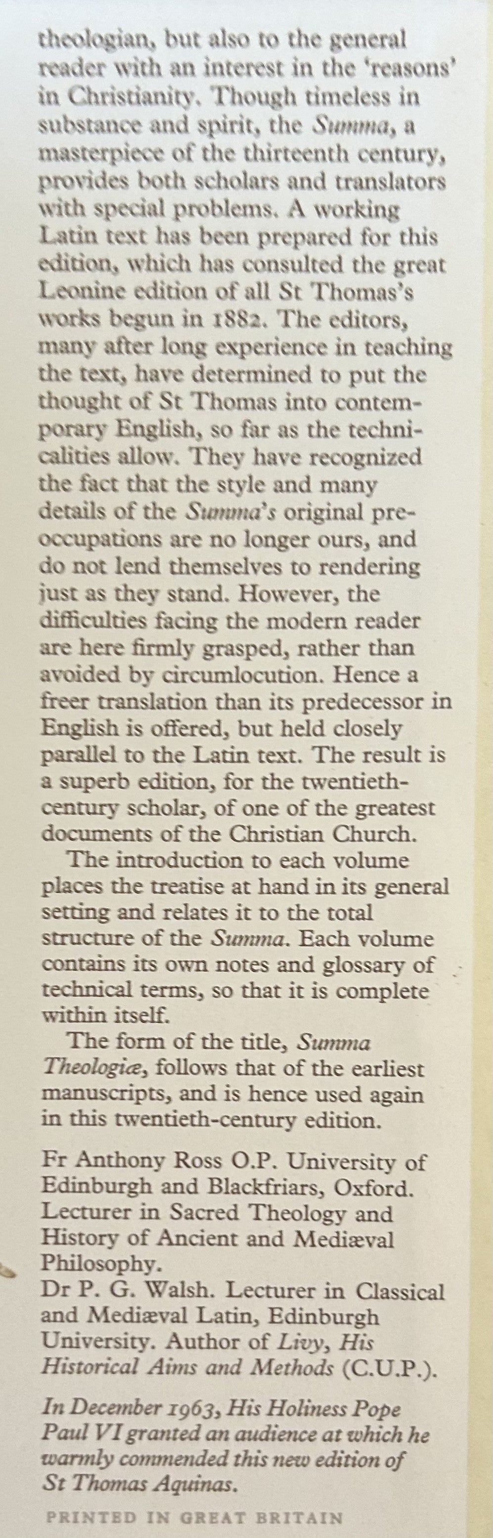 ST THOMAS AQUINAS SUMMA THEOLOGIAE, Vol 42, Courage