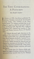THE VALIDITY OF THE THUC CONSECRATIONS (2 booklets)
