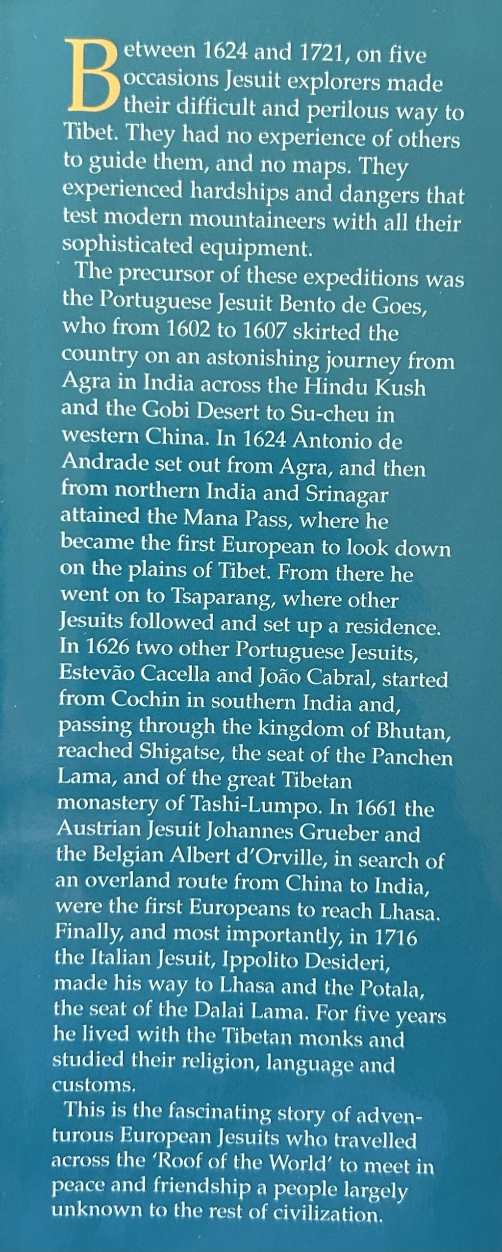 TIBET: The Jesuit Century