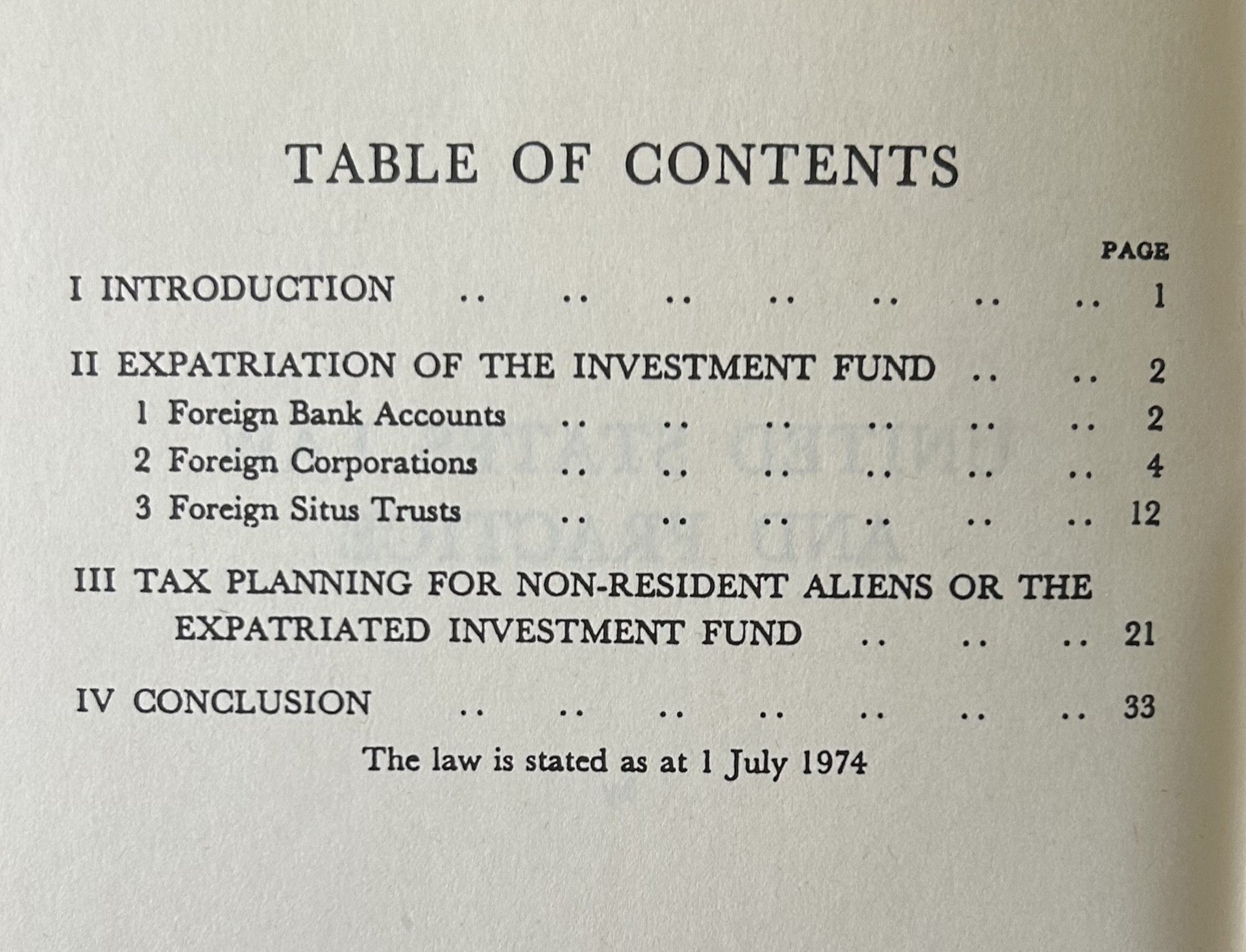 UNITED STATES LAW AND PRACTICE (Concerning tax havens in US for US and foreign investors)