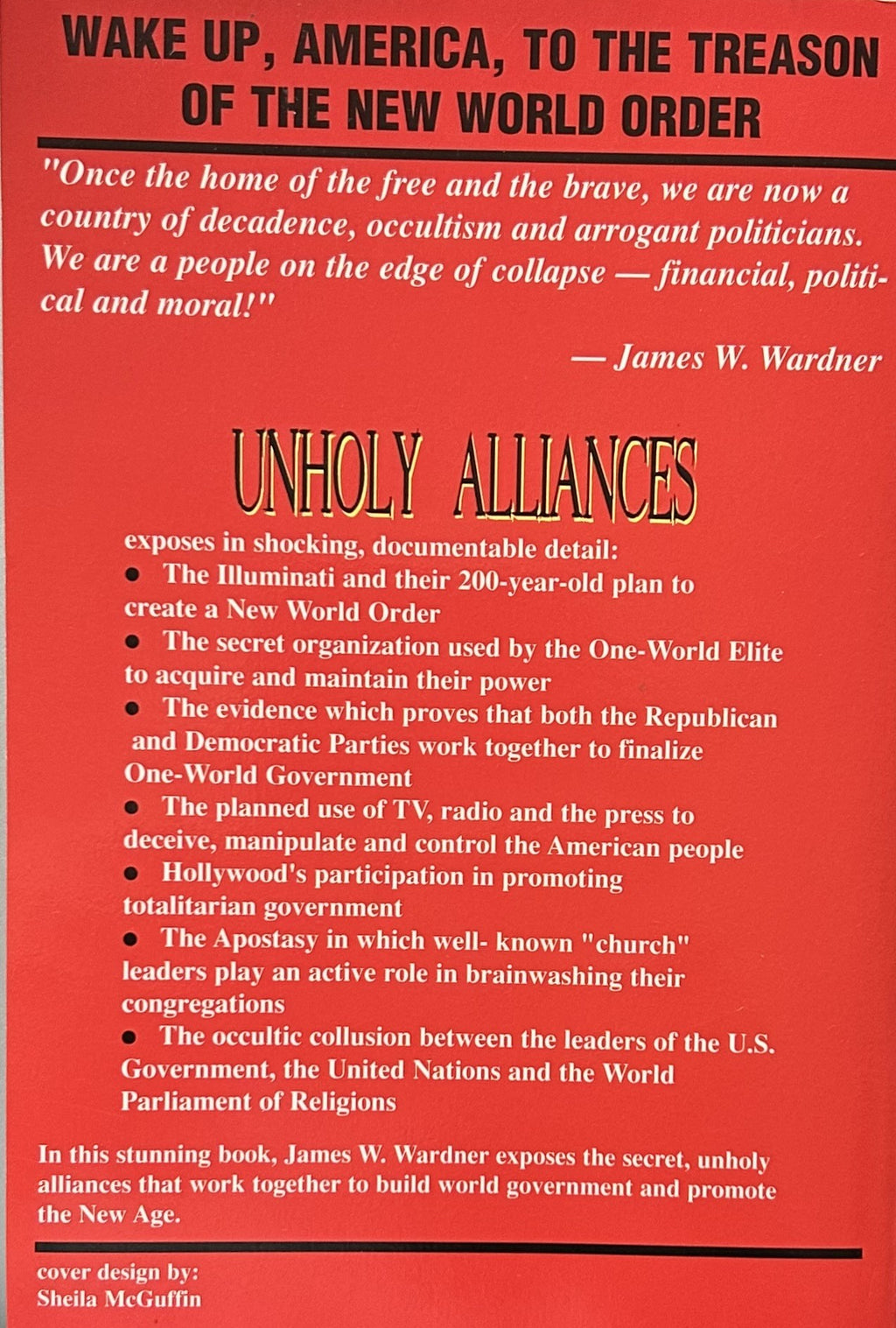 UNHOLY ALLIANCES Secret Plan/People Who Destroy America