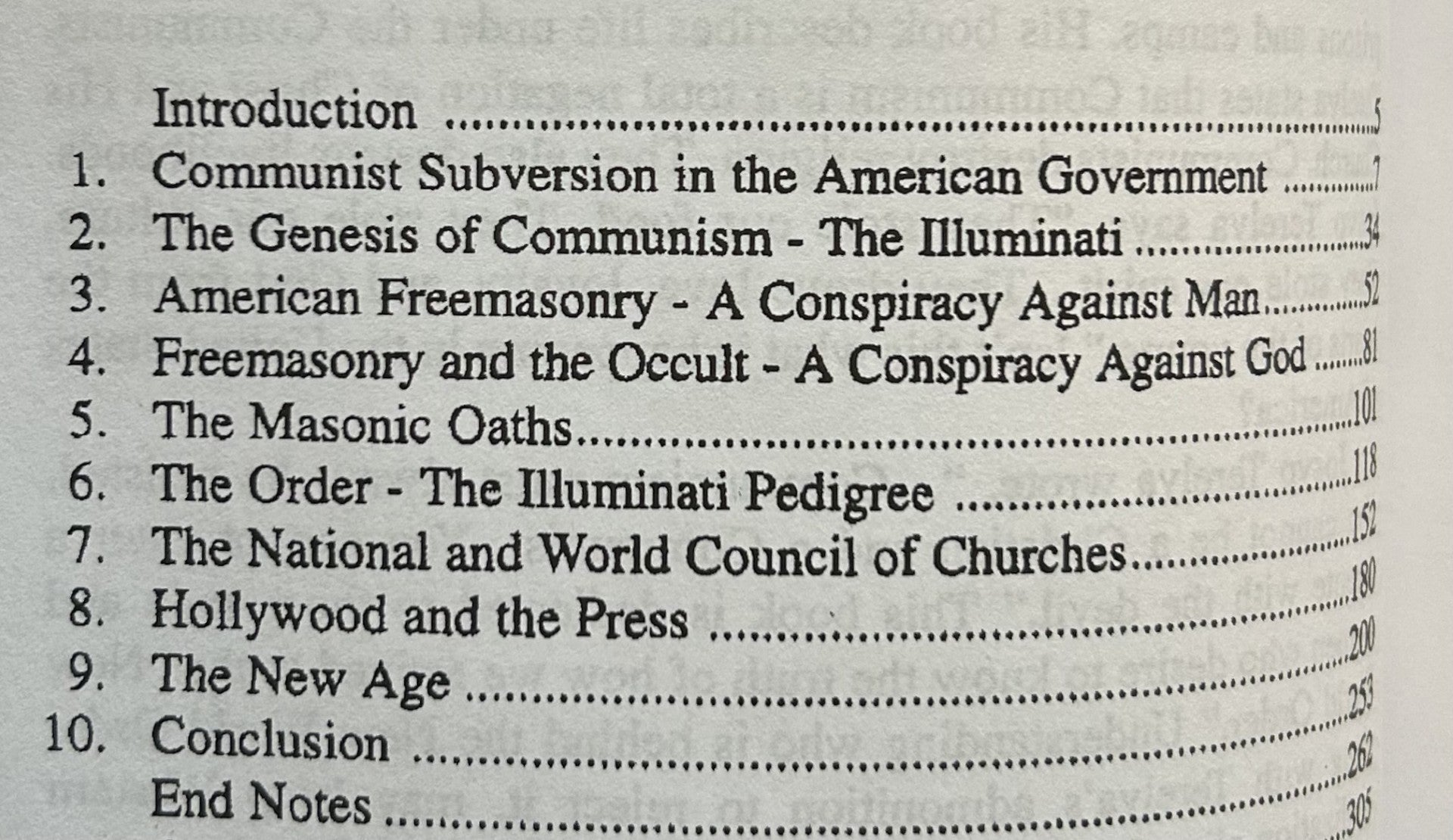 UNHOLY ALLIANCES Secret Plan/People Who Destroy America