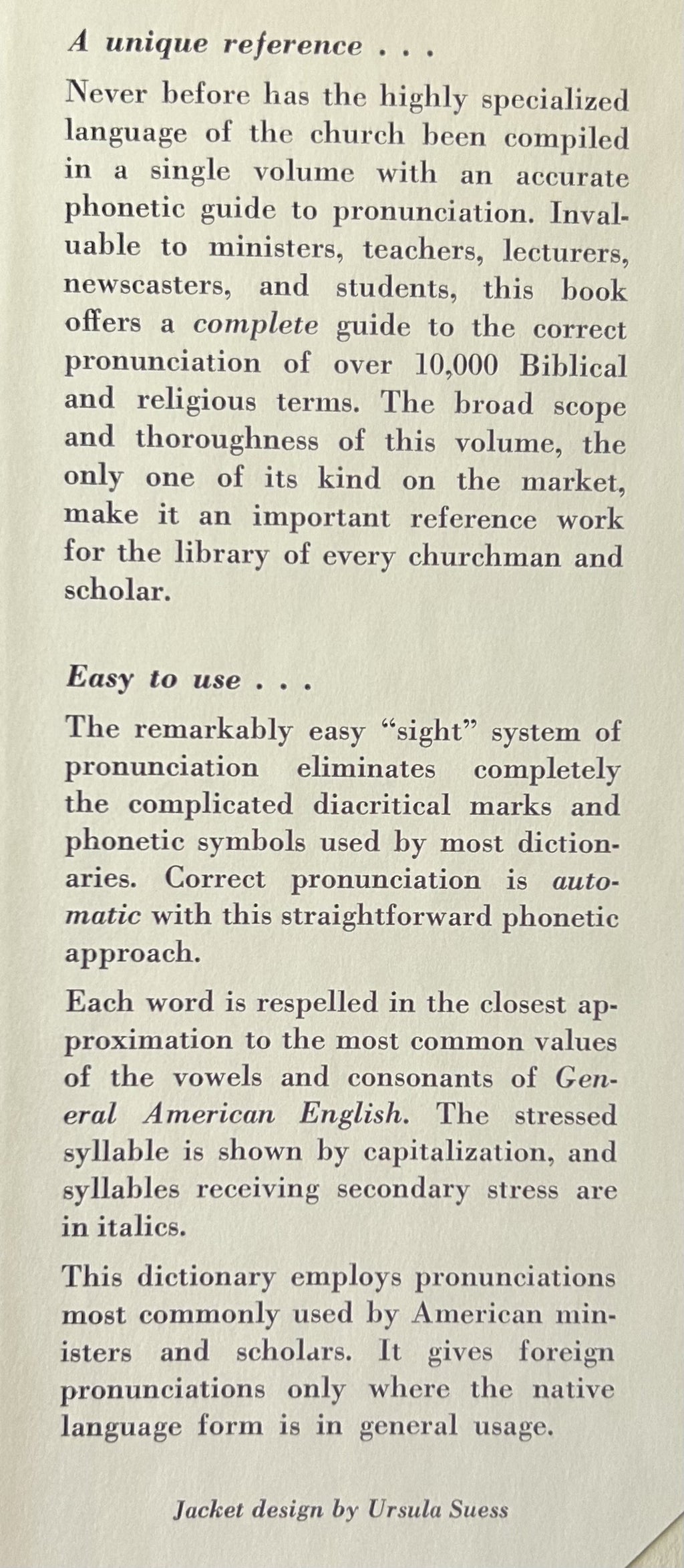 THE VOCABULARY OF THE CHURCH