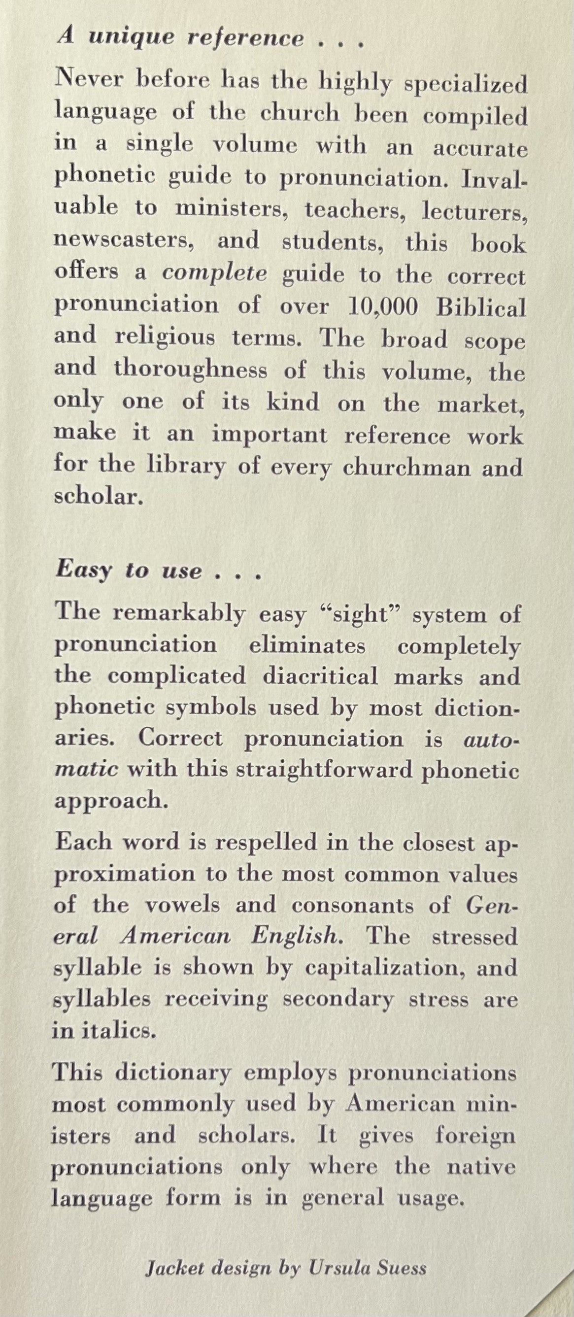 THE VOCABULARY OF THE CHURCH