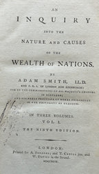 An Inquiry into the Nature and Causes of the WEALTH OF NATIONS (3 Vol Set)